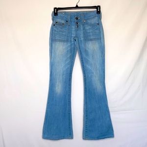 True Religion Light Wash BellBottom Flare Jeans 25